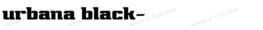 urbana black字体转换